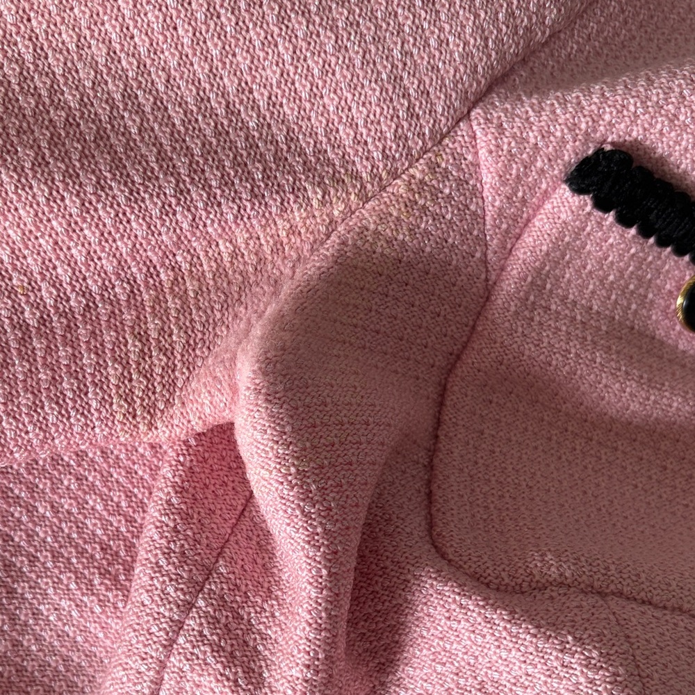 St. John Pink Blazer with Black Accents - Picture 11 of 12